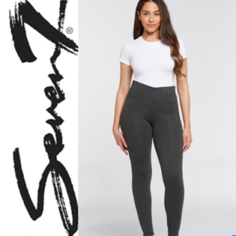 NEW SEVEN7 PULL ON PONTE PANT SKINNY LEG SZ:S C:CHARCOAL NWT! NOW:$25. MRSP:$69.